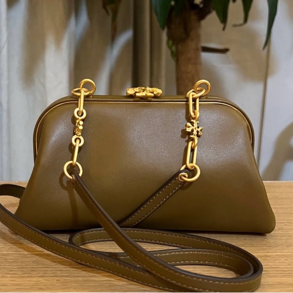 ♦️♦️  TORY BURCH AUTHENTIC BROWN SUGAR CLEO HANDBAG ♦️♦️